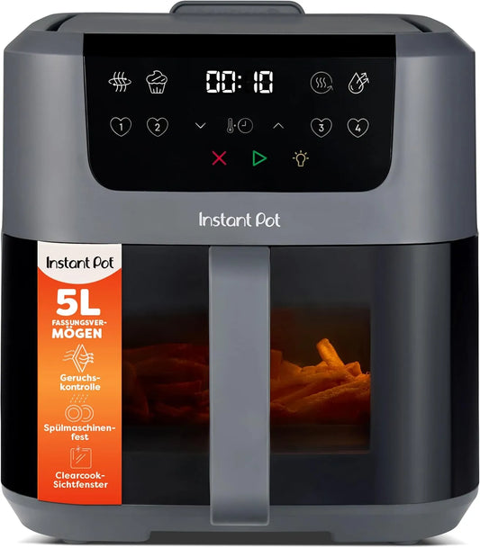 Heißluftfritteuse, Fassungsvermögen 5 l Korb, 4 in 1, Instant Pot, Vortex Compact Truffle, Familiengröße, Heißluftfrittieren, Dörren, Backen