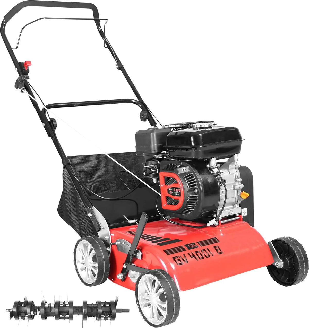 Güde Motor-Vertikutierer GV 4001 B, 4-Takt Power-Engine S 580 V, Motorleistung: 3,8/5,2, kW, Arbeitsbreite: 40 cm, Fassungsvermögen 30l Fangsack, PS