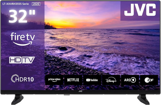 Modell 32 Zoll Fire TV HD-Ready LT-32VRH3555 JVC Fernseher, Smart TV HDR Fernseher, LED TV, 2026, mit Alexa Sprachsteuerung und Triple Tuner