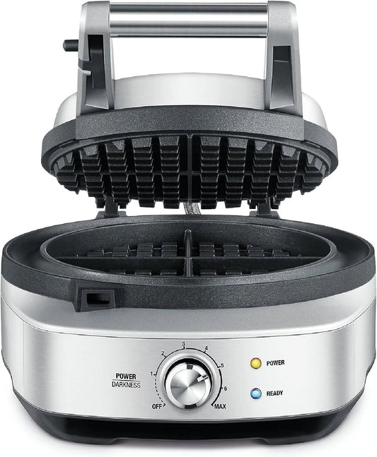 Sage, 900 W Leistung und Einfache Reinigung, 7 Bräunungseinstellungen und Teig-Auffangrinne, The No-Mess Waffle, Gebürsteter Edelstahl