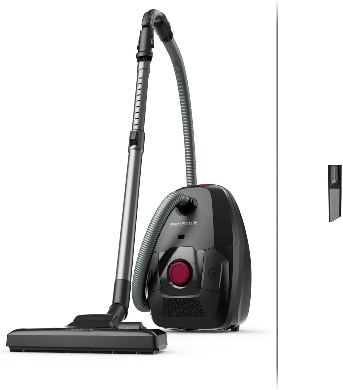 Rowenta Bodenstaubsauger RO4933, Fassungsvermögen 4,5 L Staubbeutel, 99,98 Prozent HEPA-Filterung, kompaktes Design, in Schwarz, 900 Watt Max