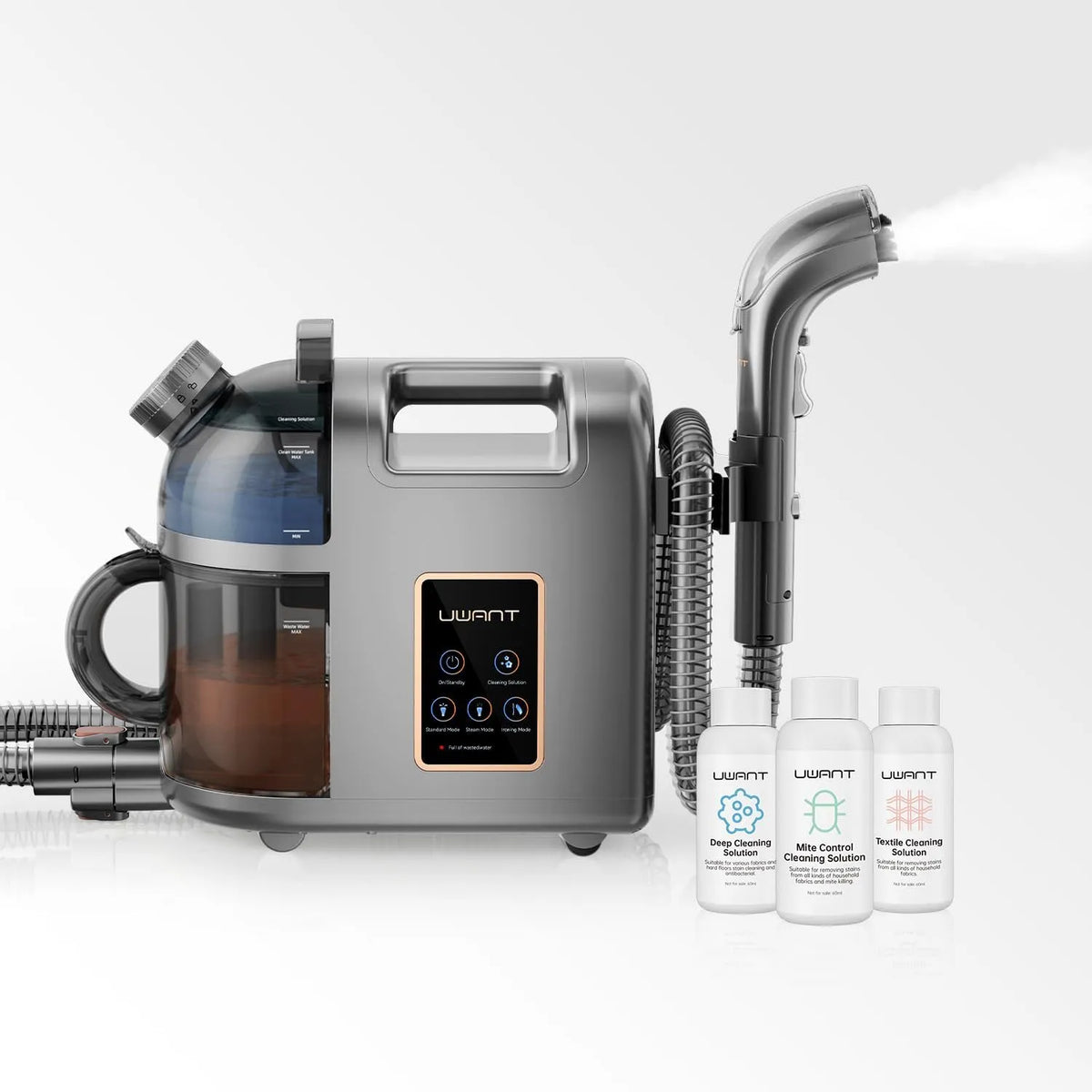 Modell B200 Uwant, Leistung 1900W, 74DB, 12000Pa, Polsterreiniger Gerät, Dampfreinigungsfunktion, Für Teppiche, Sofas, Vorhänge
