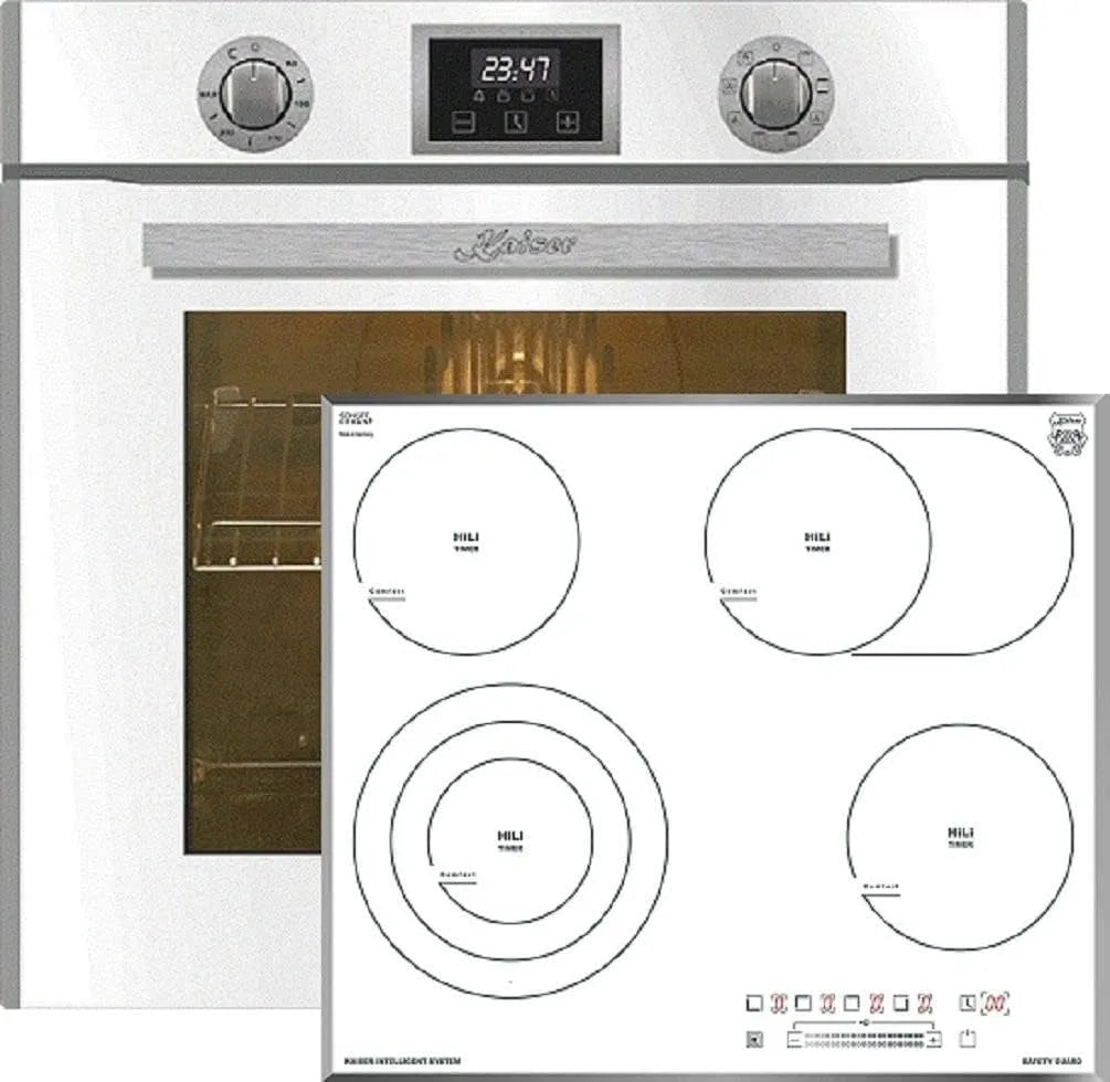Backofen EH 6326 W KCT 6715 FW Kaiser, Fassungsvermögen 79L, Einbau,10 Funktionen, 4 Kochzonen, Set, Elektro, Autark, Selbstreinigung, Drehspieß