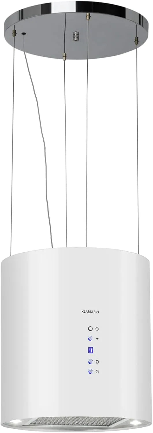 Klarstein Dunstabzugshaube, 3 Modi, Küchenzentrale, Timer, ohne Abfluss, Umlufthaube, Luftdurchsatz 558 m³/h, Insel, leise und Design