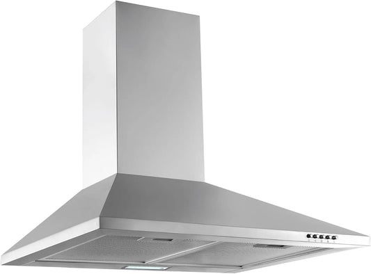 Respekta Dunstabzugshaube CH22058IX-B, Wandhaube 60 cm, 64 dB, 59, Edelstahlgehäuse, Abluft, und Umluftfunktion