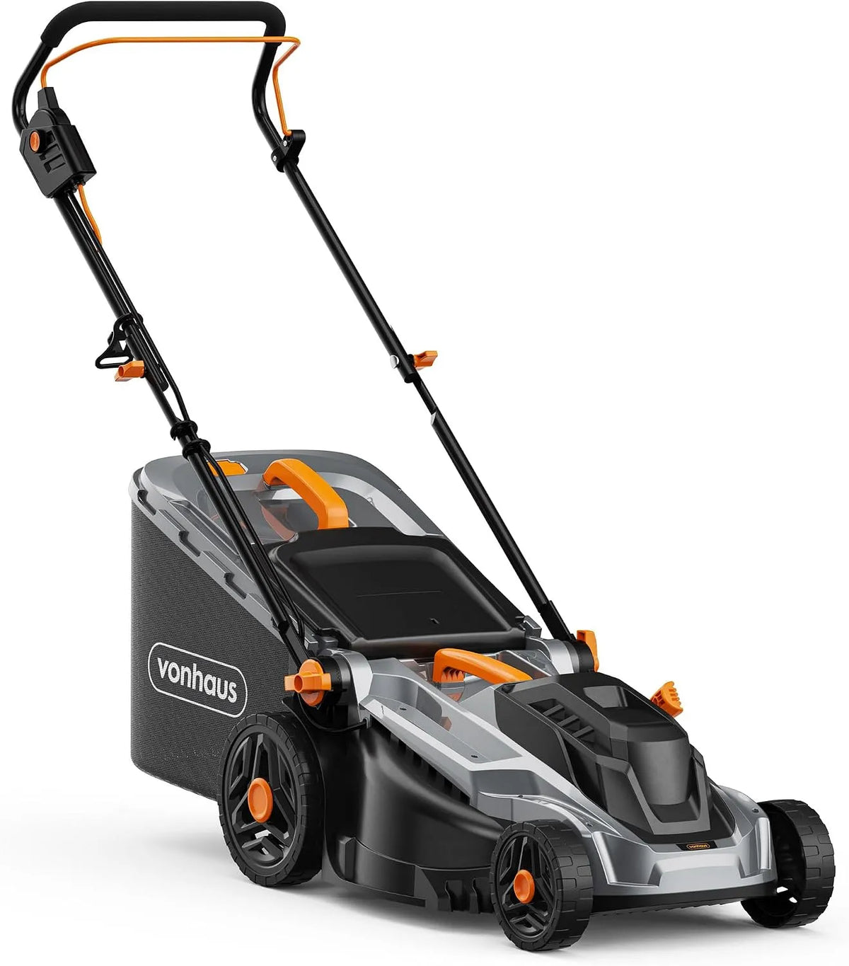 Rasenmäher 25-70mm VonHaus, Elektro 1800W mit Mulchfunktion, mit Kabel für alle Grasarten- 52L Fangkorb, 430mm Schnittbreite, 5 Schnitthöhen