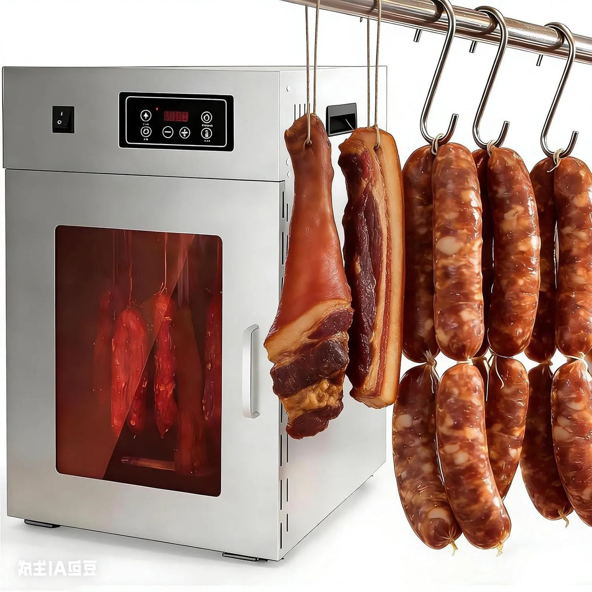 Modell DöRrautomat Hausgebrauch-7 Gewerblicher Elektrischer, Fleischtrockner FüR,5Kg FassungsvermöGen, Gewicht 7,5Kg, Edelstahl, Speck HäHnchen