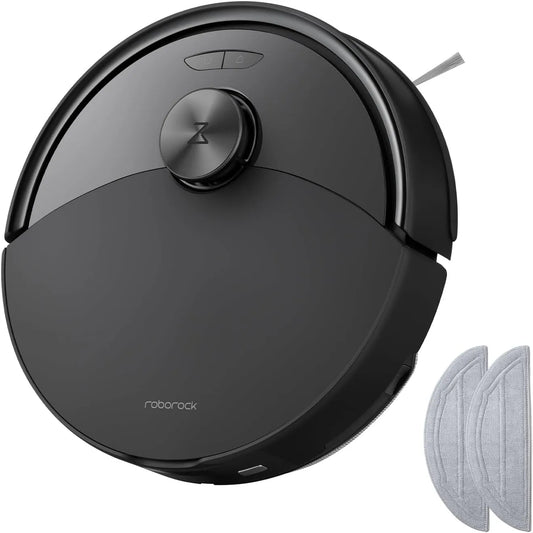 Roborock Saugroboter Q10 S5-Set, mit Wischfunktion, Auto Lifting Mopping, in Schwarz, 10.000 Pa Saugkraft, Dual Anti-Tangle System
