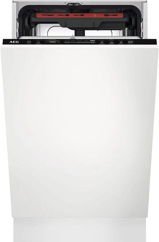 AEG Geschirrspüler, Einbaugeschirrspüler Edelstahl Vollintegriert 10 Maßgedecke 45 cm Breite AirDry-Technologie