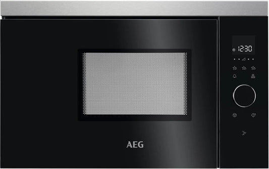 AEG Mikrowelle MBB1756SEM, Einbaufähiges Mikrowellengerät, Breite 59.4 cm, Edelstahl mit Antifingerprint, Bedienung über Touch Control