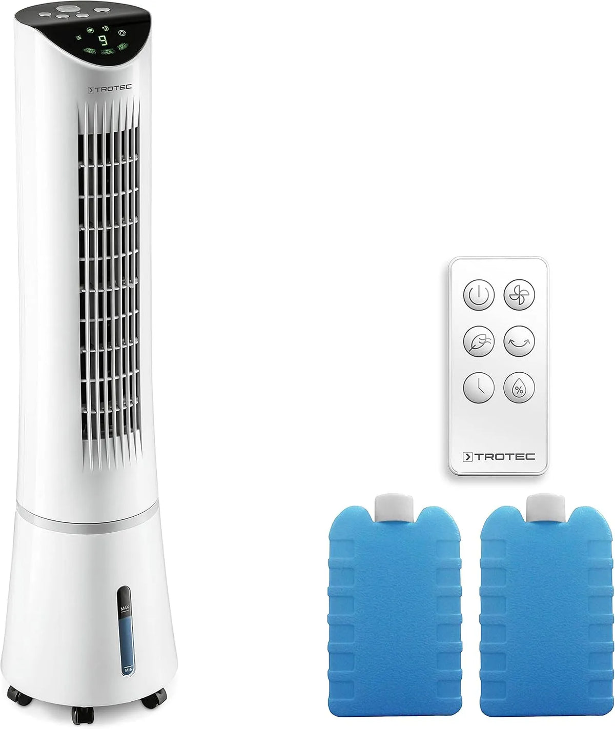 Trotec Modell PAE 29 3-in-1-Luftkühler, in Turmform für Kühlung, Belüftung und Luftbefeuchtung