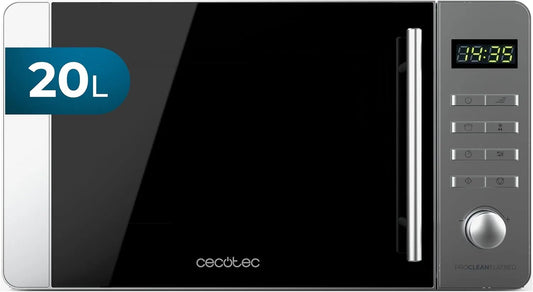 Cecotec Mikrowelle 5010 3DWave-Technologie, mit Grill Proclean Flatbed Edelstahl 20 l, Leistung 700 W, 8 automatische Programme, 5 Stufen