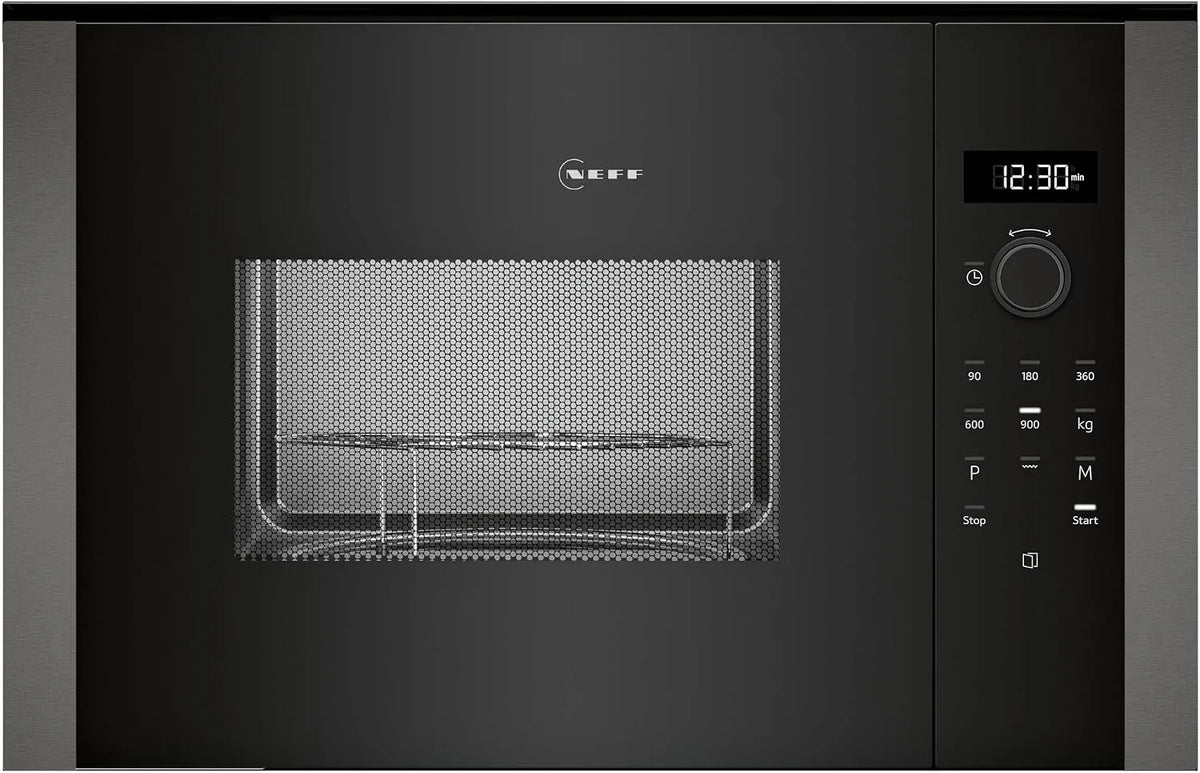 Neff Mikrowelle HLAGD53G0, N 50, Einbau mit Grill, Einfache Bedienung durch Drehknebel und LED-Display Plus, Automatikprogramme