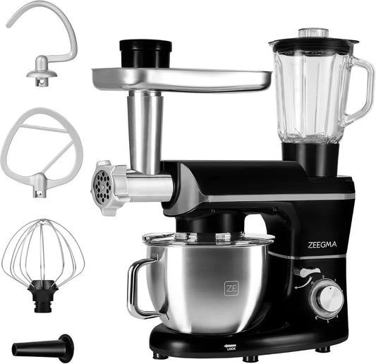 Küchenmaschine MULTI 1900 W 3-in-1-Planeten-Küchenmaschine 2-l-Schüssel, 6 Geschwindigkeitsstufen, multifunktionale mit 6 mit Griff und Deckel