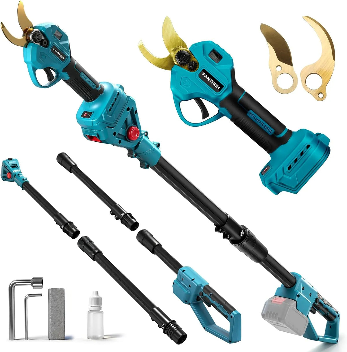 Makita, Akku Astschere Elektrische Gartenschere 2 IN 1 Teleskop Stange für 18V, Spannung 18V, Bürstenlosen, ohne Akku und Ladegerät