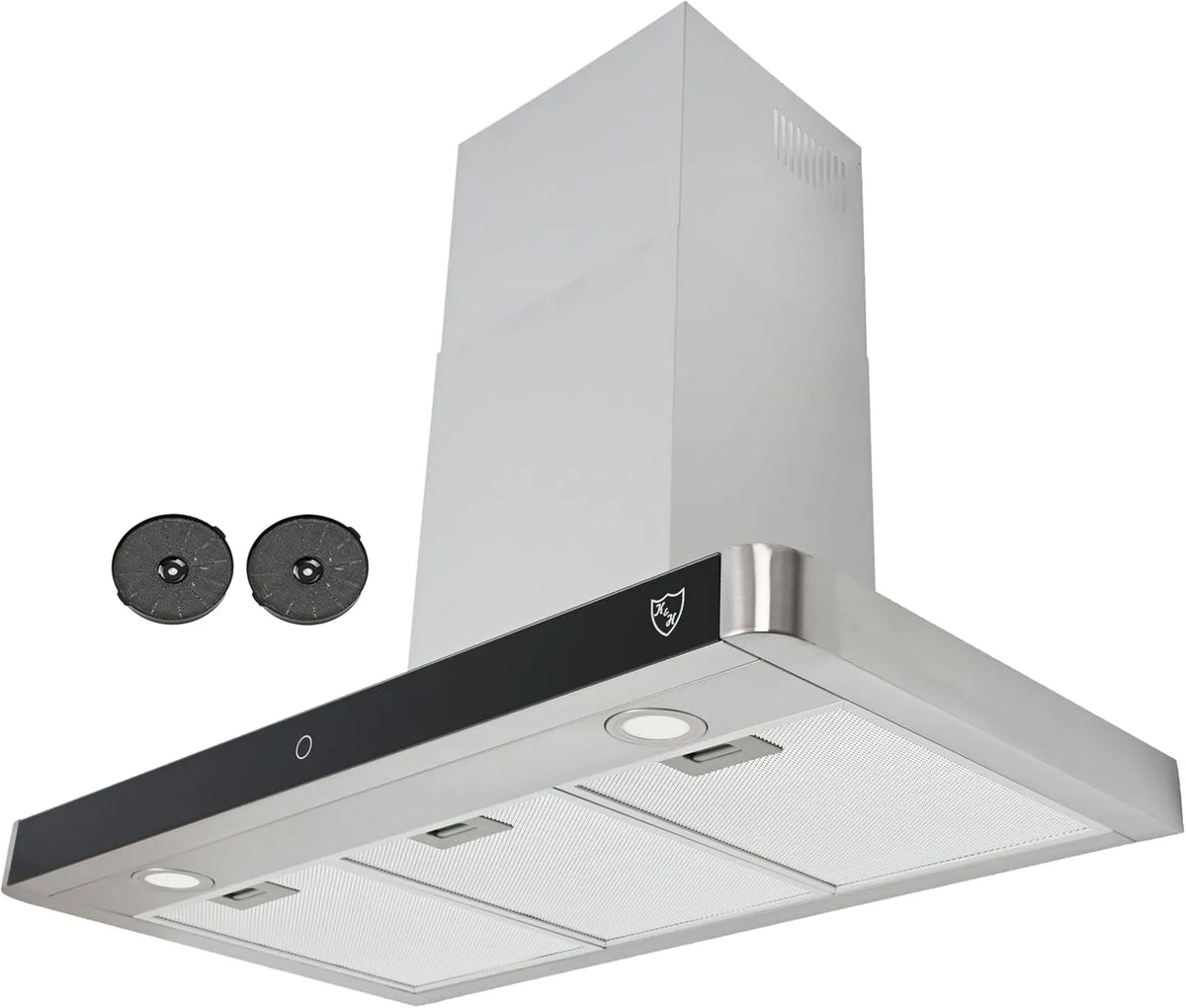 Dunstabzugshaube TSB-90-600 K&H, Cooker Hood 9 Leistungsstufen, Energieklasse A++, Abzughaube Metall Fettfilter, m³/h, 90cm Wandhaube, 600 m
