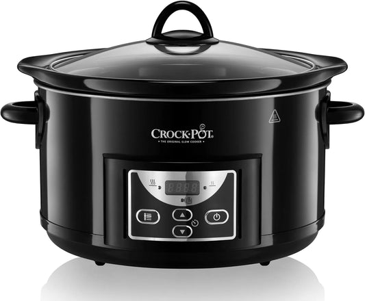 Modell Slow Cooker SCCPRC507B Crockpot Schongarer, Fassungsvermögen 4,7 l, bis zu 5 Personen, programmierbare Zeitschaltuhr, in Schwarz