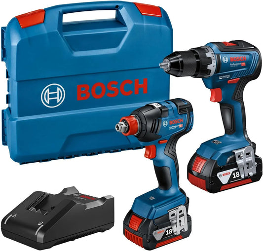 Bosch 18V-200 18V-55 18V-40, Professional 18V System Combo Kit: Drehschlagschrauber GDX + Bohrschrauber GSR, inklusive. 2x 4.0Ah GBA 18V Akku