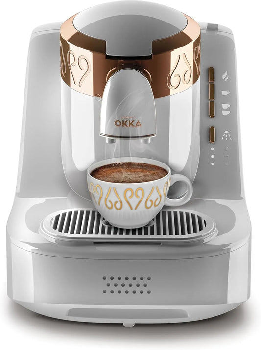 Kaffeemaschine Arzum Okka Türkischer, Fassungsvermögen 950 ml Wassertank, 3 Tassen Größen, Vollautomatisch, Selbstreinigungsfunktion, Überschutzsensor
