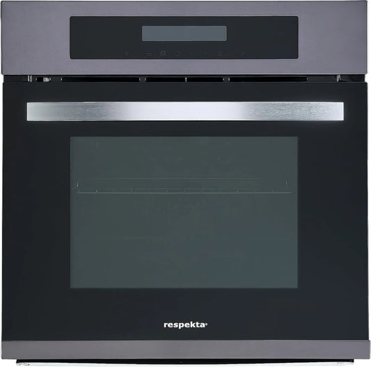 Respekta Backofen DIGI8BLACKSTEEL, 11 Beheizungsarten, Fassungsvermögen 66 Liter Volumen, Einbaubackofen autark, Eco Funktion