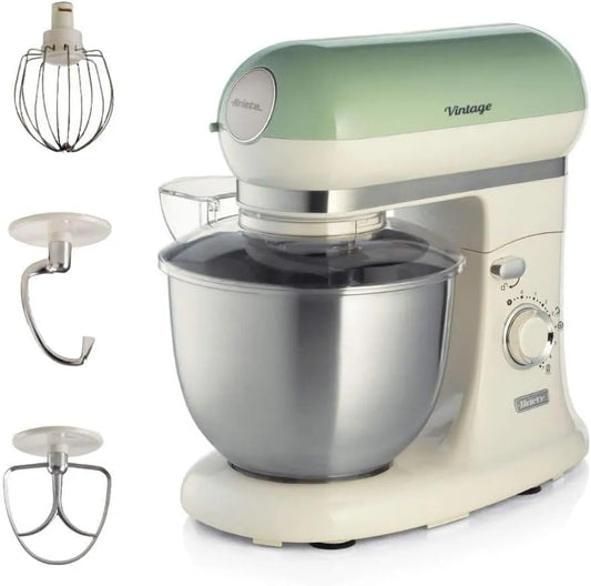 Ariete Vintage Knetmaschine 1588, 5,5 L Fassungsvermögen, 7 Geschwindigkeitsstufen + Pulse-Funktion, Leistung 1200W, 7 Geschwindigkeitsstufen +, Pizza