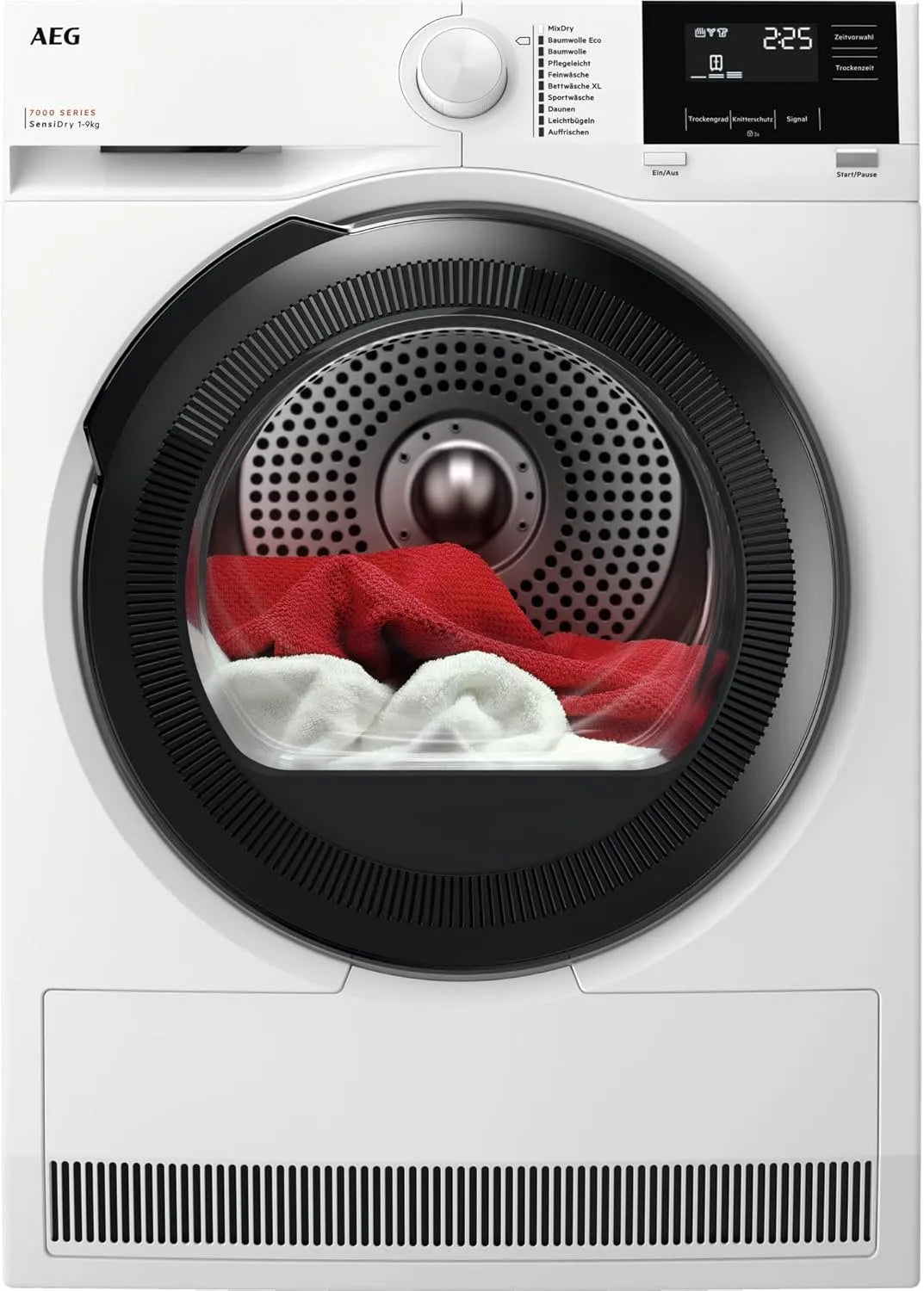 AEG Wärmepumpentrockner 7000 TR7T60690, Gewicht 9 kg, Serie SensiDry, Schonendes & Energiesparendes Trocknen, Mengenautomatik, Schontrommel
