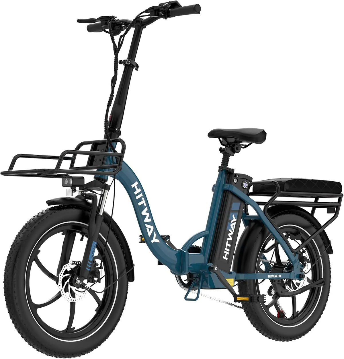 E-Bike 70-150km IP54, Ebike mit 250W Motor, Elektrofahrrad 20 Zoll, 7-Gang, HITWAY E Bike, mit Reichweite, APP-Steuerung, faltbar, wasserdicht