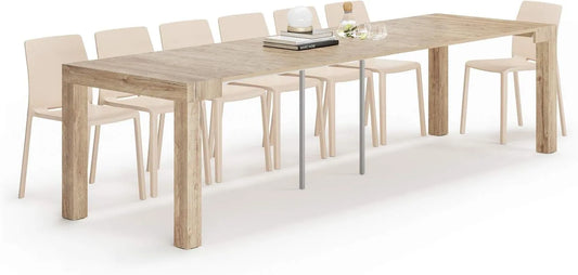 Modell x90 MOBILI FIVER, ausziehbarer Konsolentisch, 45, 305, cm, First, Made In Italy, Eiche