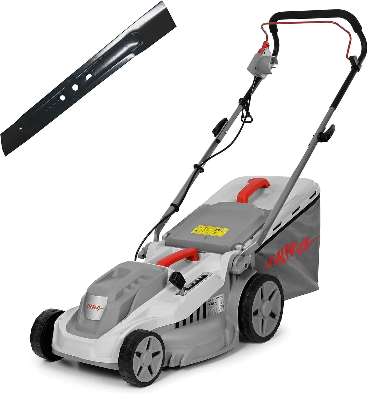 Rasenmäher IERM 1638 1638-1 30-75mm IKRA Elektro, 1, 1600W, Schnittbreite 38cm, Schnitthöhe, inklusive. Ersatzmesser