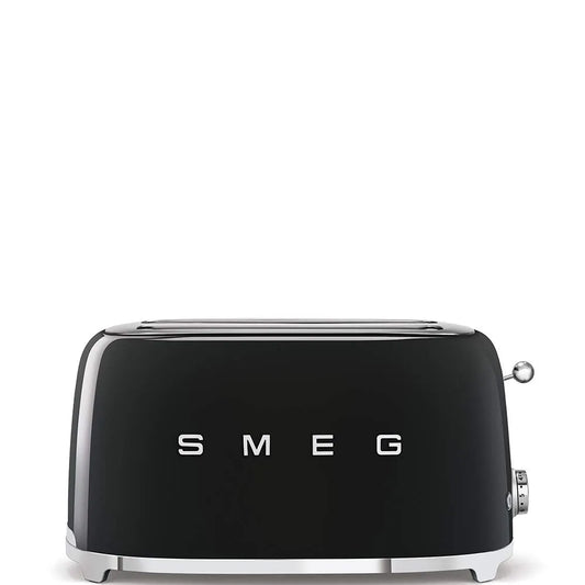 Smeg Toaster TSF02BLEU, Fassungsvermögen 2 lange Schlitze für 2 Scheiben, Leistung 950W, Heizfunktion, in Schwarz, Maße 2x2, 6 Vergoldungsniveaus