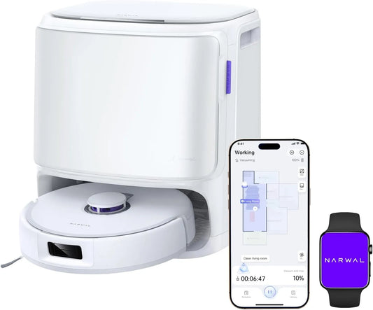 Saugroboter X10 220Min NARWAL Freo Pro, DualFlow Tangle-Free, Laufzeit, Tierhaare, 11.000 Pa, LiDAR-Navigation, für Teppich