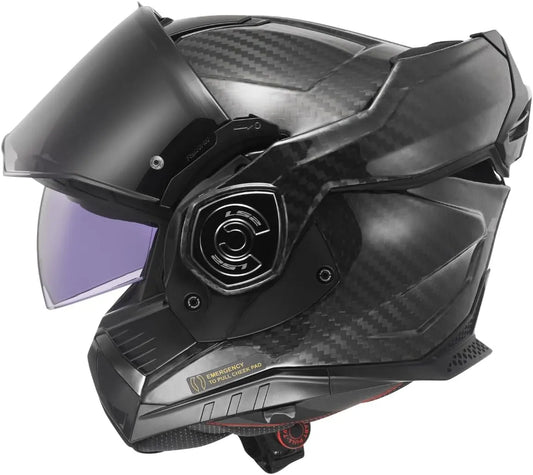 Motorradhelm ADVANT X CARBON Matt Carbon Modell LS2 Modularer, XS