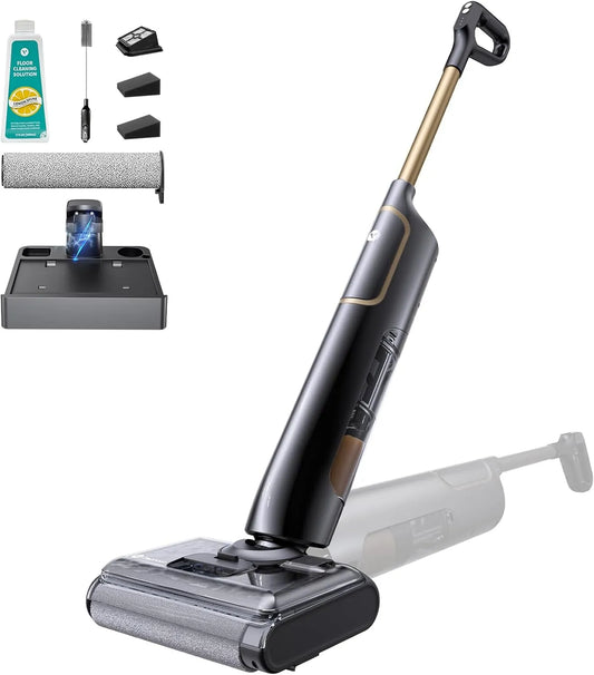 Nass- und Trockensauger, Staubsauger mit Wischfunktion, Vexilar X7 akku, 180° Lay-Flat Nasssauger, 40 Minuten, Fassungsvermögen 800mL Wassertank