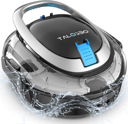 Poolroboter, 2026 neu, TALOSBO S2 mit Doppelfiltration, Kabelloser Poolsauger Akku mit 90 Min Laufzeit,2,5H Ladezeit, Dual Motoren Poolreiniger