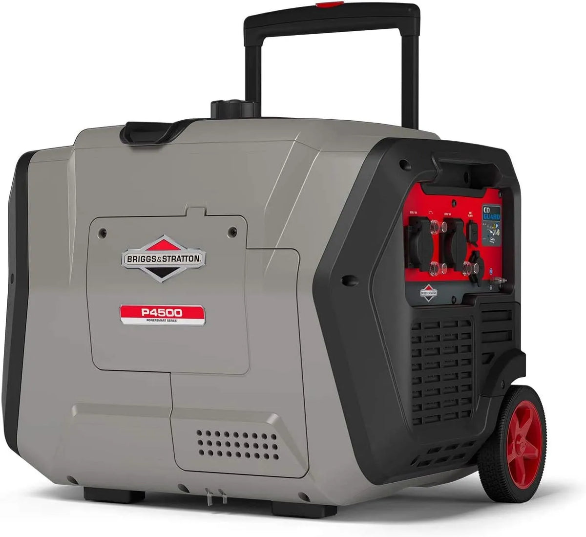Stromerzeuger 030806 P4500, Spannung 230 V, ultraleise und leichtgewichtig, Farbe Grau, 3700 Watt sauberem Strom, in Schwarz