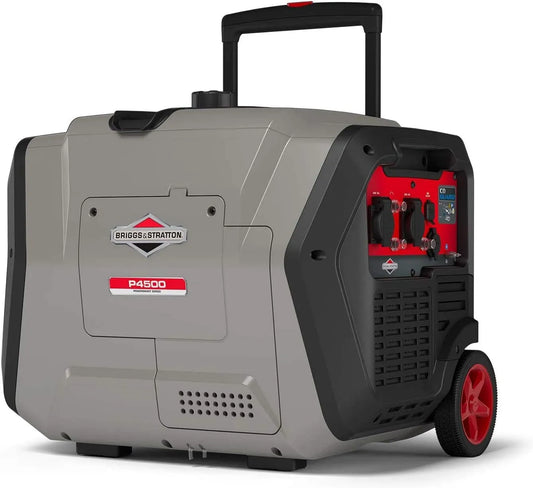 Stromerzeuger 030806 P4500, Spannung 230 V, ultraleise und leichtgewichtig, Farbe Grau, 3700 Watt sauberem Strom, in Schwarz