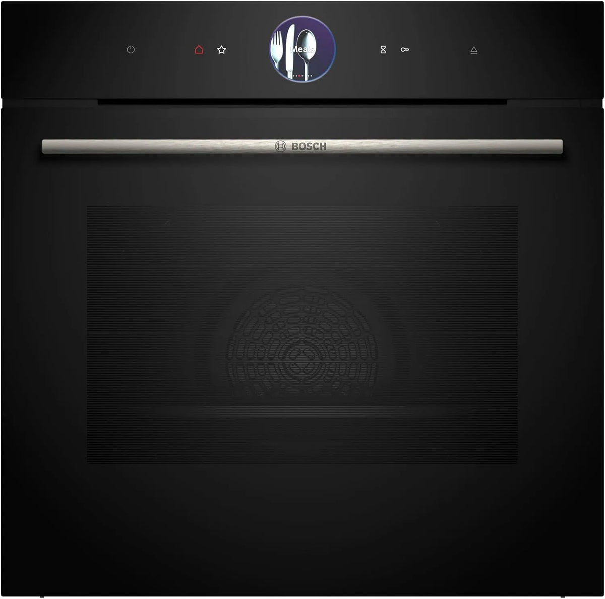 Bosch Backofen HSG7364B1, Smarter Serie 8 Einbau-Dampfbackofen, Maße 60 x 60 cm, Fassungsvermögen 1 L Wassertank, 4D Heißluft, Made in Germany