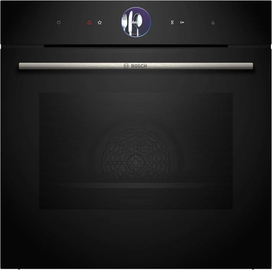 Bosch Backofen HSG7364B1, Smarter Serie 8 Einbau-Dampfbackofen, Maße 60 x 60 cm, Fassungsvermögen 1 L Wassertank, 4D Heißluft, Made in Germany