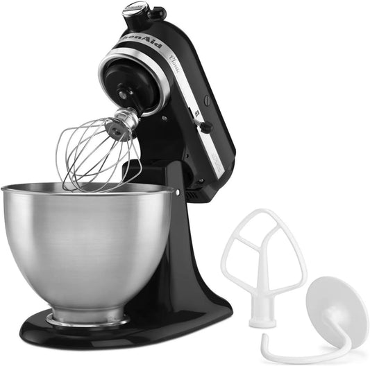 KitchenAid Küchenmaschine 5K45SSEOB, MIT KIPPBAREM MOTORKOPF 4,3 L, CLASSIC, Onyx in Schwarz
