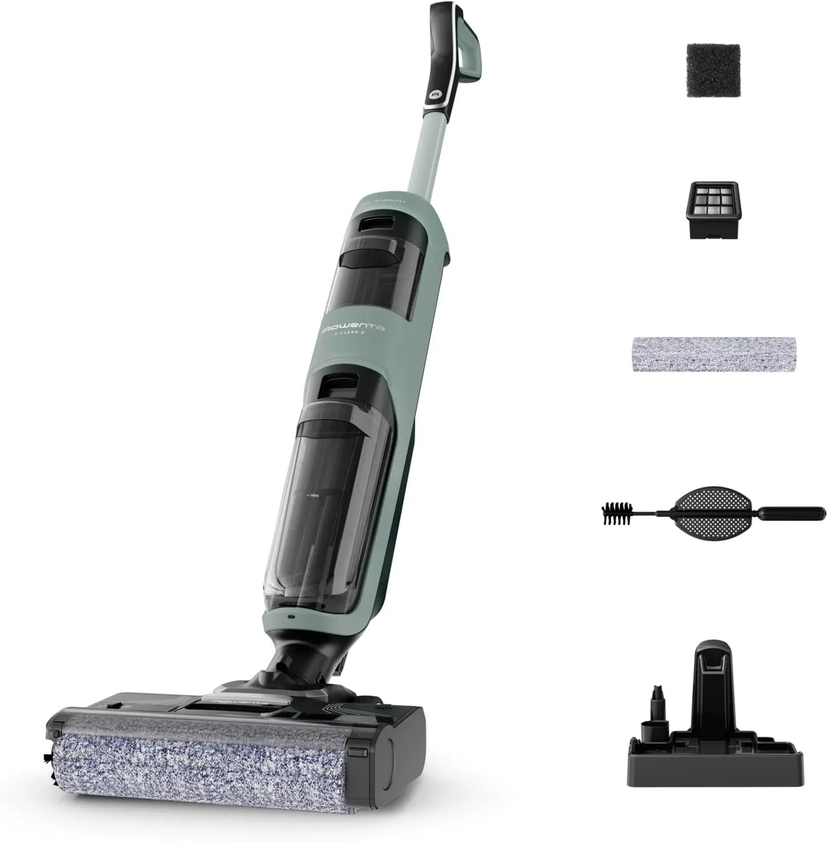 Rowenta Nass-/Trockensauger GZ2262E0, 90 Sek. Selbstreinigungszyklus, X-Clean 2, 2-in-1 Nass, Gewicht 1,1 kg leicht, ECO, selbstfahrende Walze