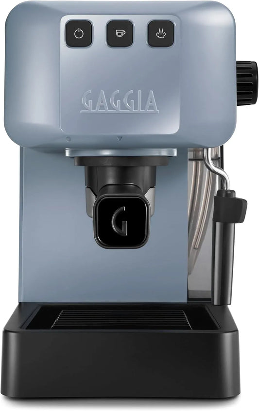 Gaggia Espressomaschine EG2109, Modell 2023, 100% Made in Italy, gemahlen oder Pads, automatische Vorbrühung, 15 bar, Grey Manuelle