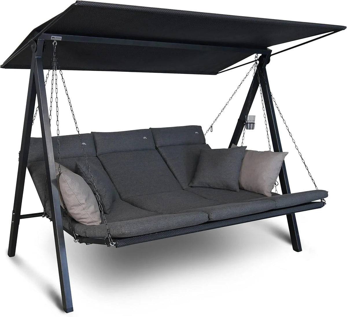 Bett, inklusive. -Funktion, Liegen & Entspannen, Made in Germany, Farbe Grau, ANGERER Hollywoodschaukel Lounge Smart, Schaukel zum Sitzen