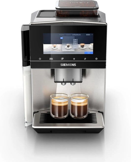 Siemens Kaffeevollautomat EQ900 TQ905DZ3, plus, 36 Heiß- und Kaltgetränke, großes farbiges TFT-Display, autom. Reinigungsystem via Kartuschen