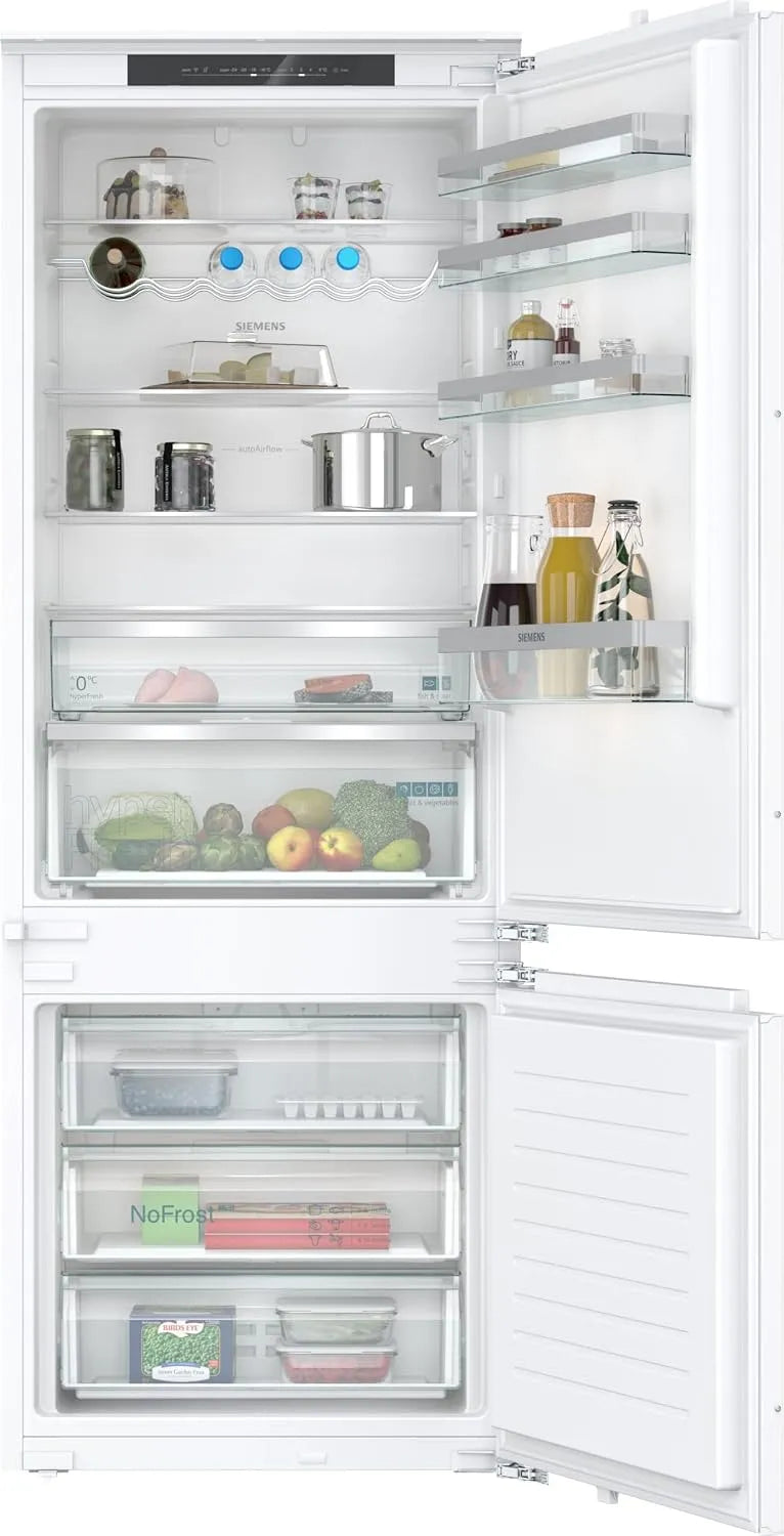 Siemens Modell, 194 x 71 cm Nische KB96NVFE0 iQ300, Fassungsvermögen 285L Kühlen + 98L Gefrieren, Smarte XXL-Einbau-Kühlgefrierkombination, noFrost