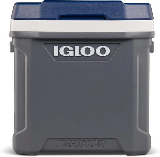 Kühlbox, IGLOO Maxcold 62 Roller, Fassungsvermögen 58 Liter, Große, Robuste für Camping, Arbeit, Freizeit und Festivals, Farbe Grau