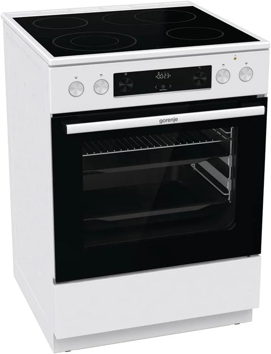 Gorenje Kochfeld GECS6C 740963, Fassungsvermögen 71 Liter, GentleClose, Versenkbare Knebel, PerfectGrill, weiß, ExtraSteam, AirFry, AquaClean