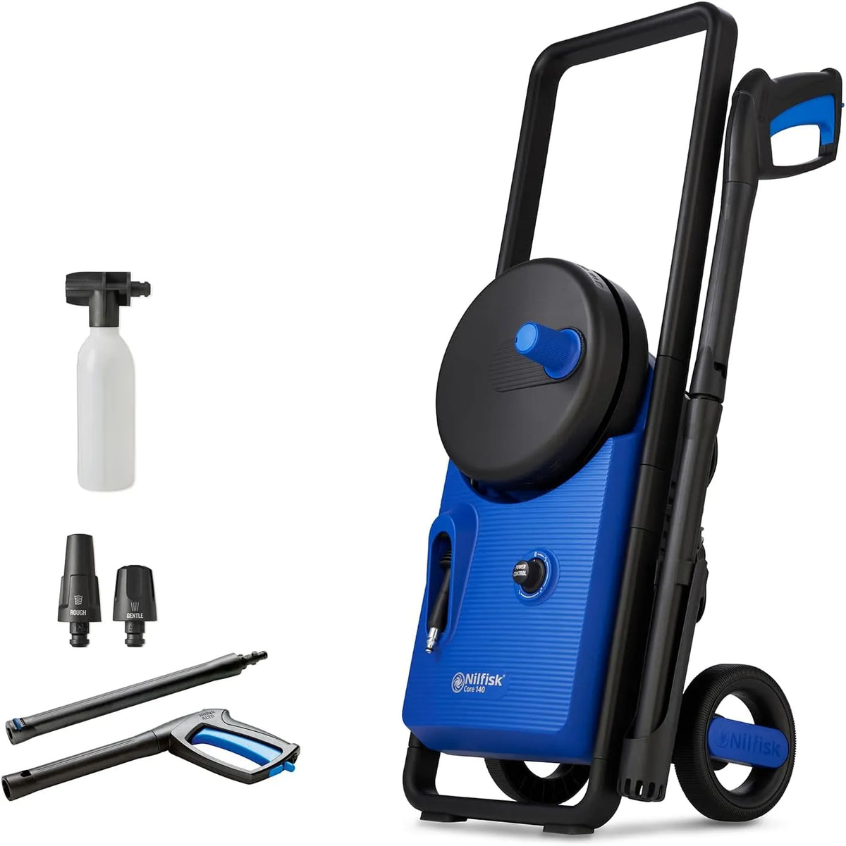 Nilfisk Hochdruckreiniger, Core 140 Bar Druck mit PowerControl, Leistung 1800 W, Pressure Washer Für Terrassen, Werkstätten und Autos