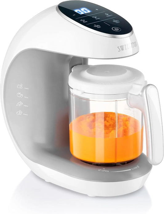 Sweety Fox, Multifunktions Babynahrungszubereiter 7-in-1, Dampfgarer, Mixer, Pulse, Automatische Reinigungsfunktion, Sterilisiert, Gläschenwärmer