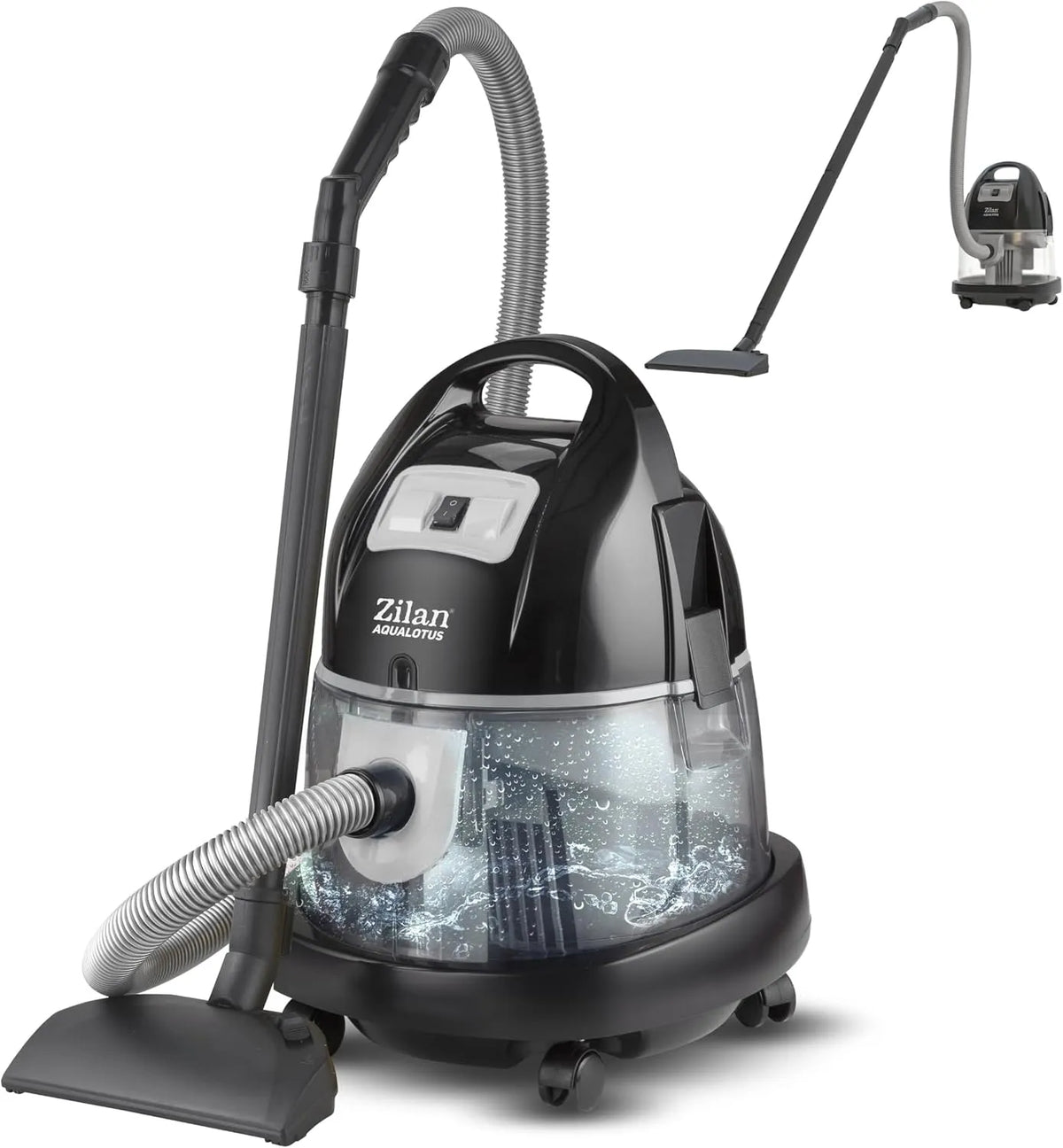 Staubsauger H20 Zilan, mit Wasserfilter Wassersauger beutellos Saugleistung 2000W Beutelloser