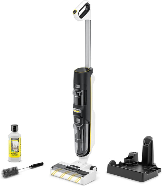 Karcher Saugwischer FCV 4 Natural N, Flächenleistung pro Akkuladung: ca. 200 m², Akkulaufzeit: ca. 45 min, inklusive. natürlichem Bodenreiniger